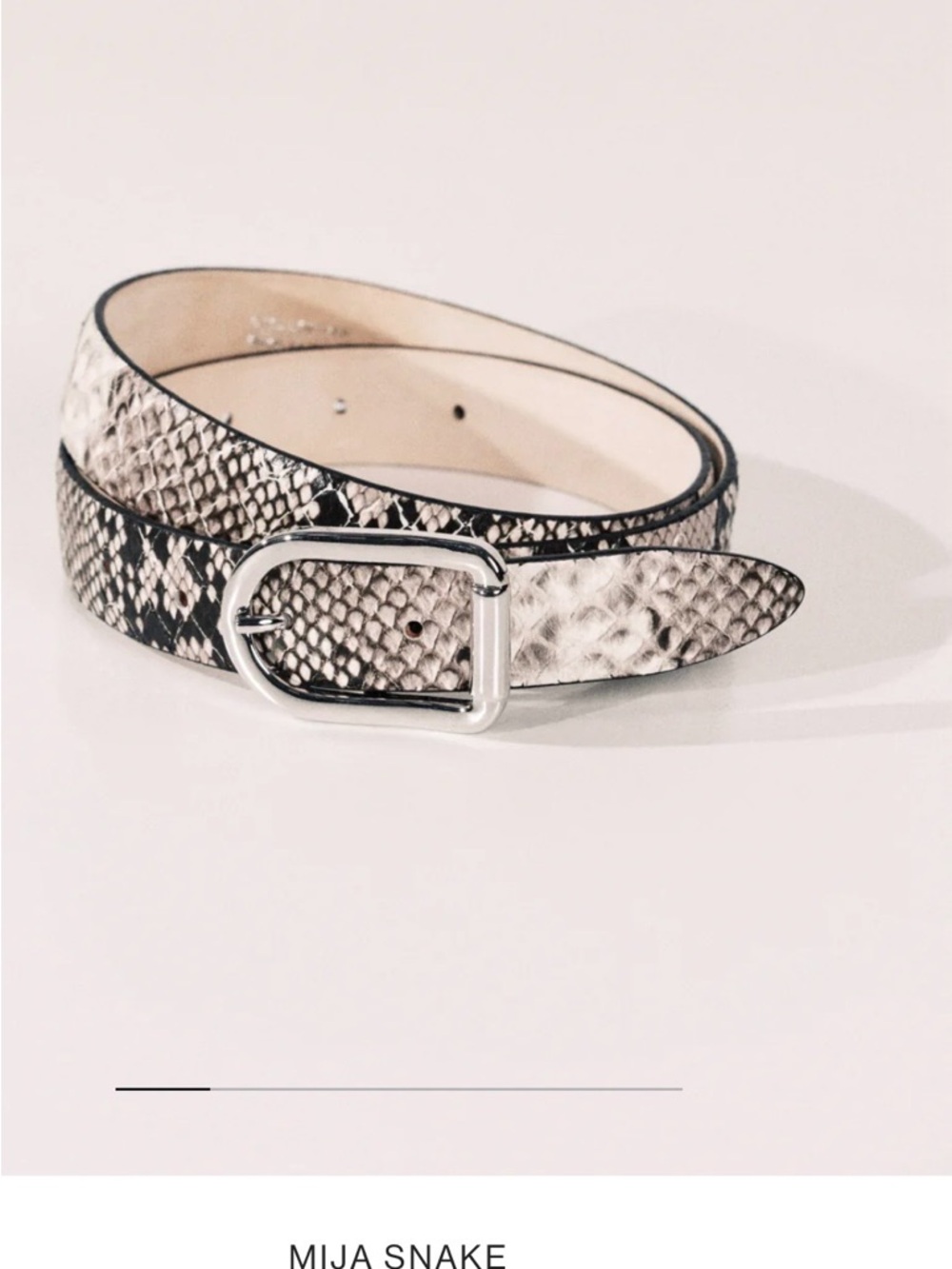 DEHANCHE Italian Leather embossed snake skin belt. EUC